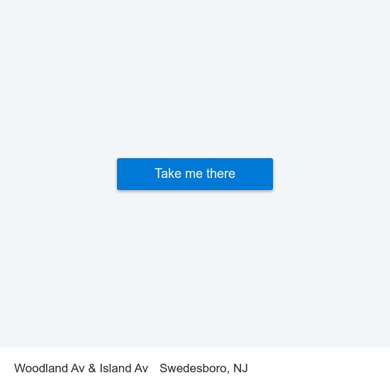 Woodland Av & Island Av to Swedesboro, NJ map