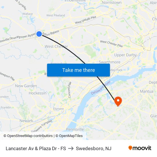 Lancaster Av & Plaza Dr - FS to Swedesboro, NJ map