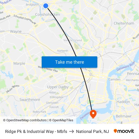 Ridge Pk & Industrial Way - Mbfs to National Park, NJ map