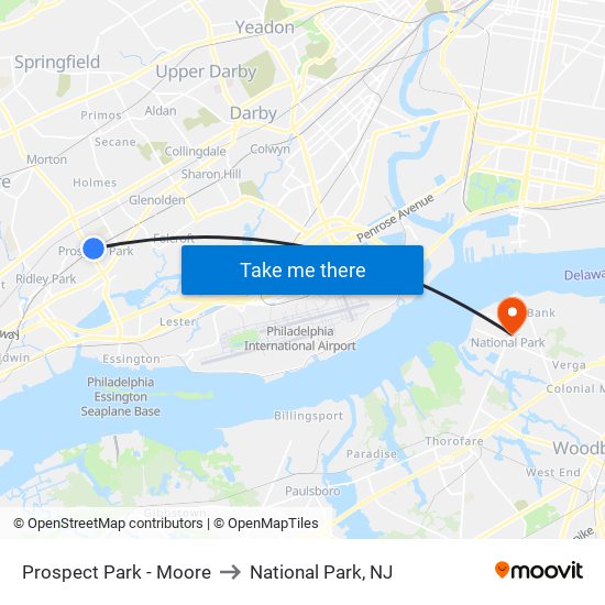 Prospect Park - Moore to National Park, NJ map