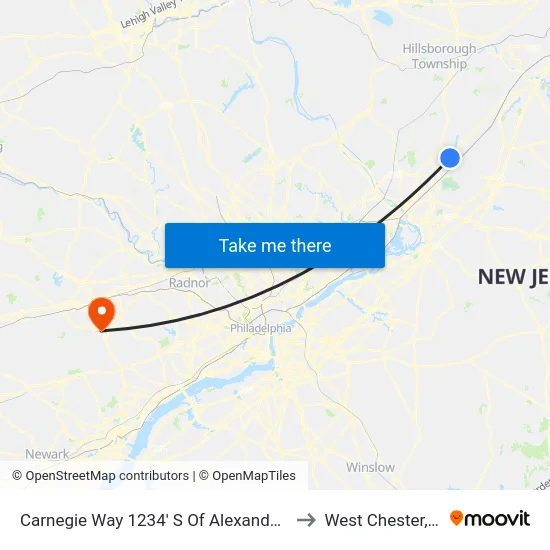 Carnegie Way 1234' S Of Alexander Rd. to West Chester, PA map