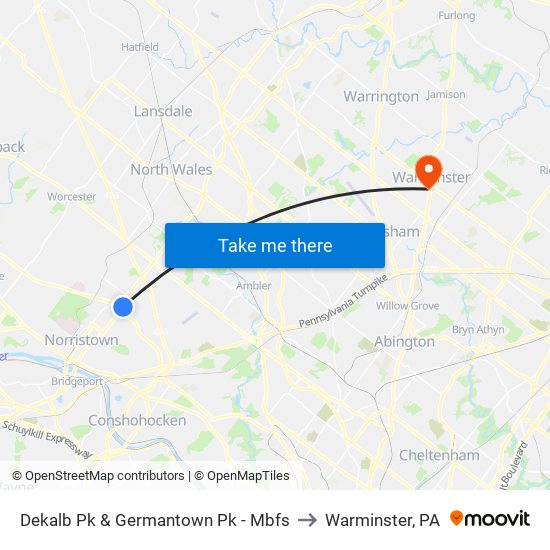 Dekalb Pk & Germantown Pk - Mbfs to Warminster, PA map