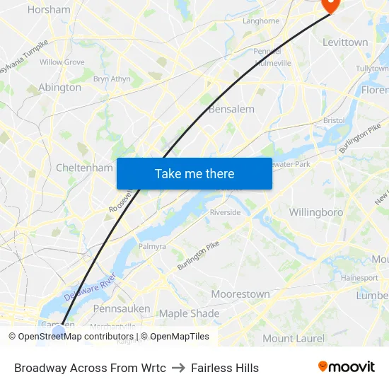 Broadway Across From Wrtc to Fairless Hills map