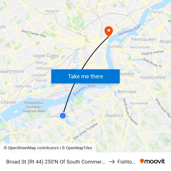 Broad St (Rt 44) 250'N Of South Commerce St to Fishtown map
