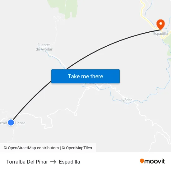 Torralba Del Pinar to Espadilla map