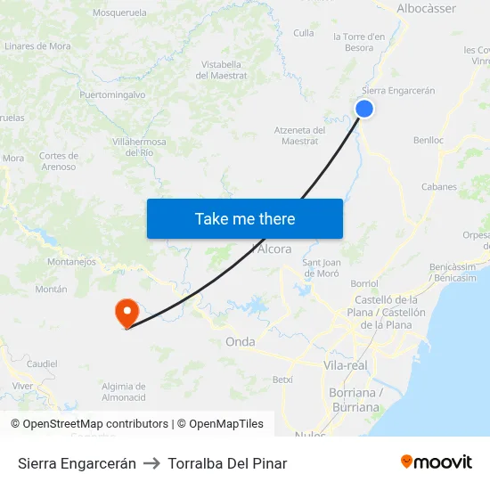 Sierra Engarcerán to Torralba Del Pinar map