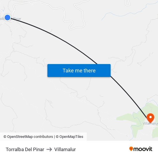 Torralba Del Pinar to Villamalur map