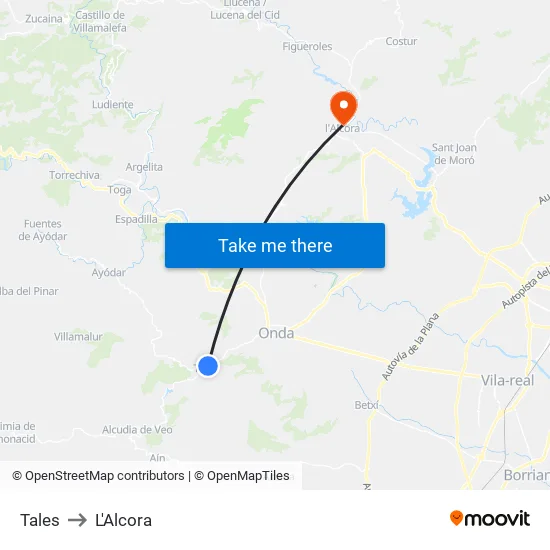 Tales to L'Alcora map