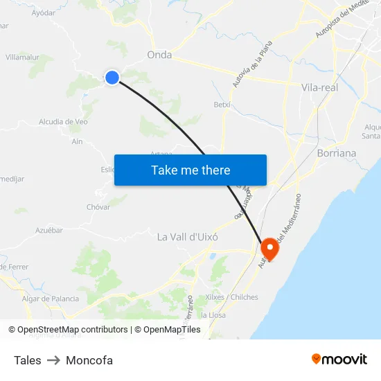 Tales to Moncofa map