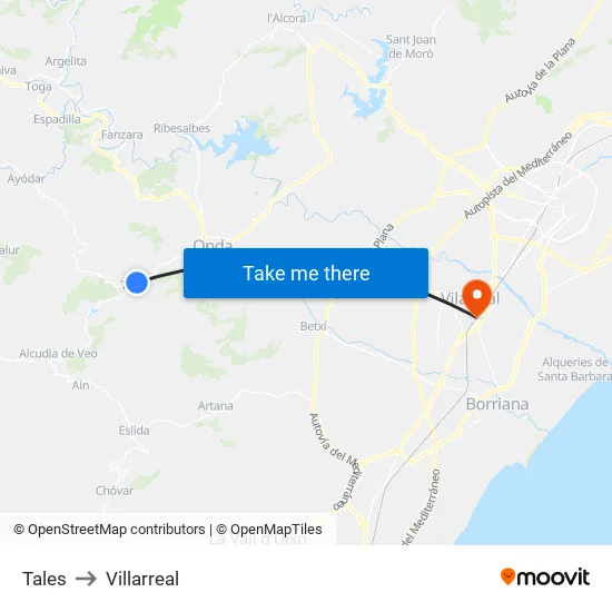 Tales to Villarreal map