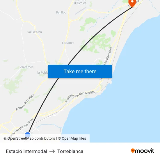 Estació Intermodal to Torreblanca map