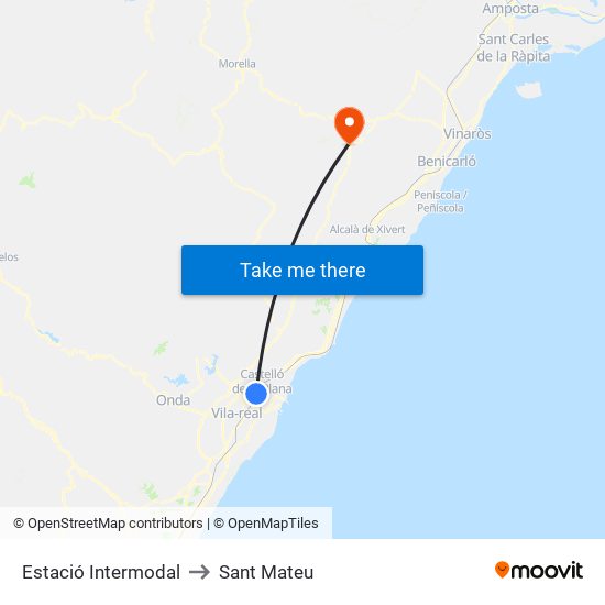 Estació Intermodal to Sant Mateu map