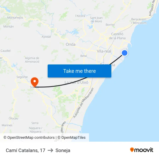 Camí Catalans, 17 to Soneja map