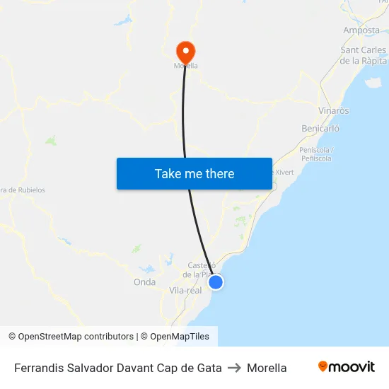Ferrandis Salvador Davant Cap de Gata to Morella map