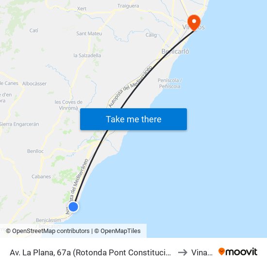 Av. La Plana, 67a (Rotonda Pont Constitució) [Orpesa] to Vinaròs map