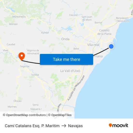 Camí Catalans Esq. P. Maritim to Navajas map