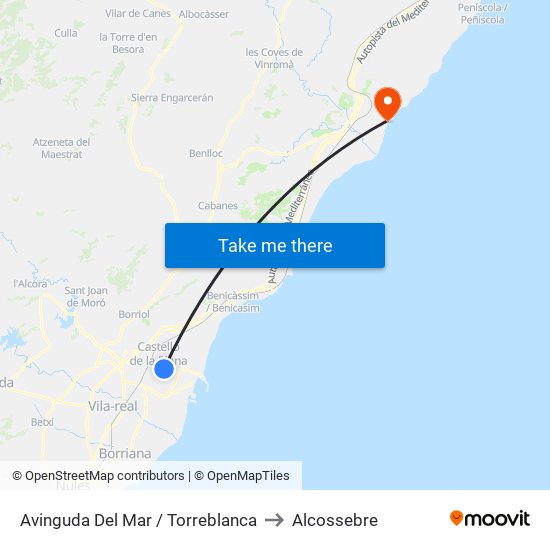 Avinguda Del Mar / Torreblanca to Alcossebre map