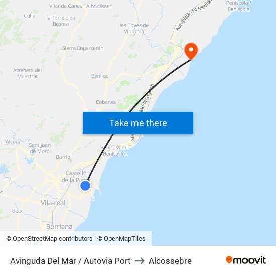 Avinguda Del Mar / Autovia Port to Alcossebre map