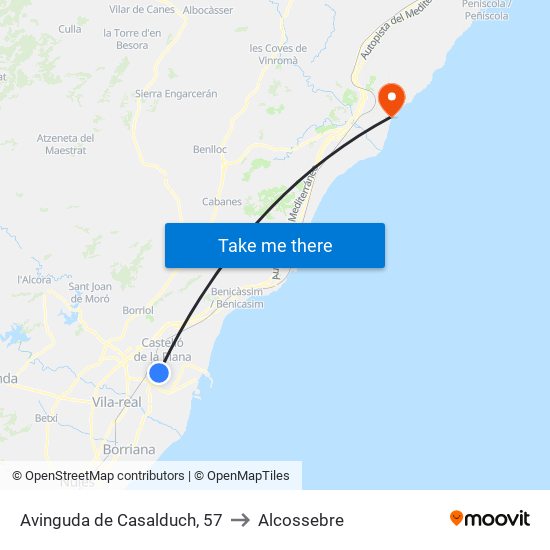Avinguda de Casalduch, 57 to Alcossebre map