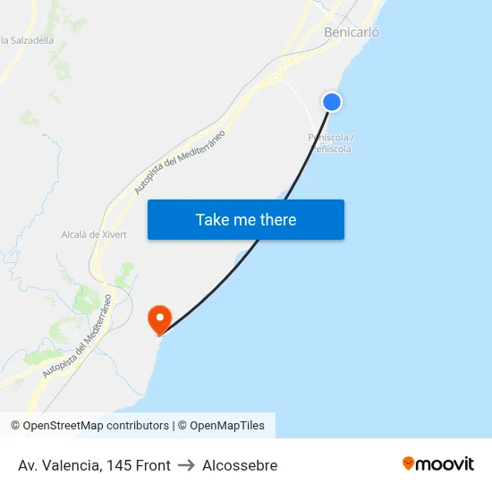 Av. Valencia, 145 Front to Alcossebre map
