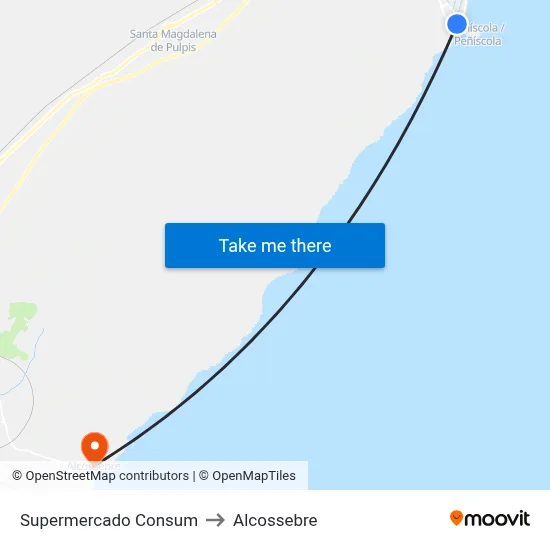 Supermercado Consum to Alcossebre map