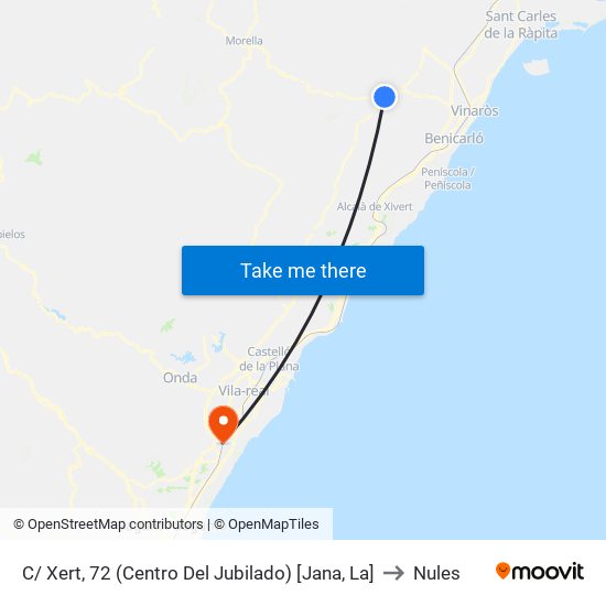 C/ Xert, 72 (Centro Del Jubilado) [Jana, La] to Nules map