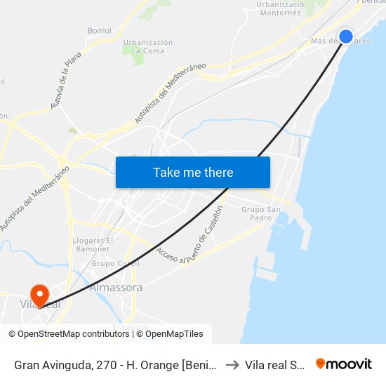 Gran Avinguda, 270 - H. Orange [Benicàssim] to Vila real Spain map