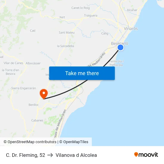 C. Dr. Fleming, 52 to Vilanova d Alcolea map