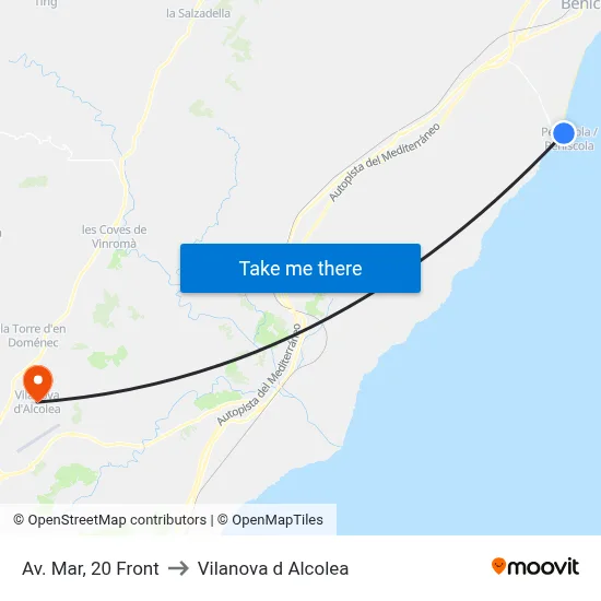 Av. Mar, 20 Front to Vilanova d Alcolea map
