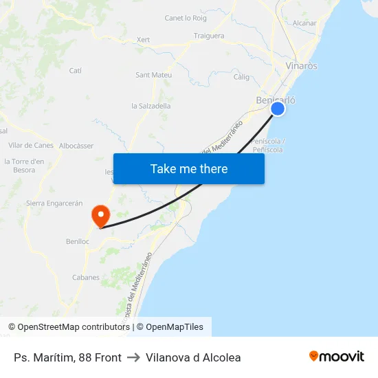 Ps. Marítim, 88 Front to Vilanova d Alcolea map