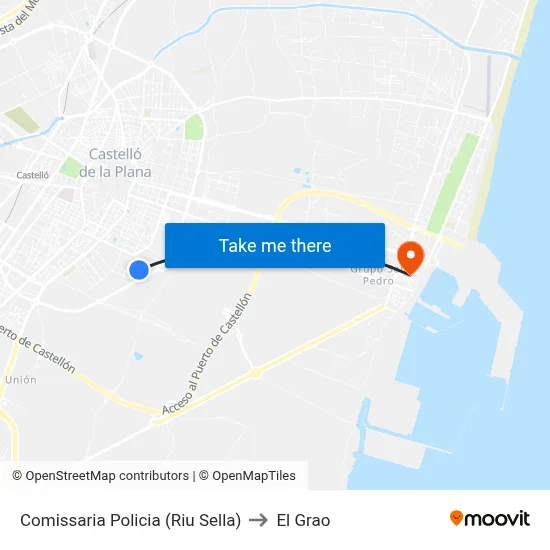 Comissaria Policia (Riu Sella) to El Grao map