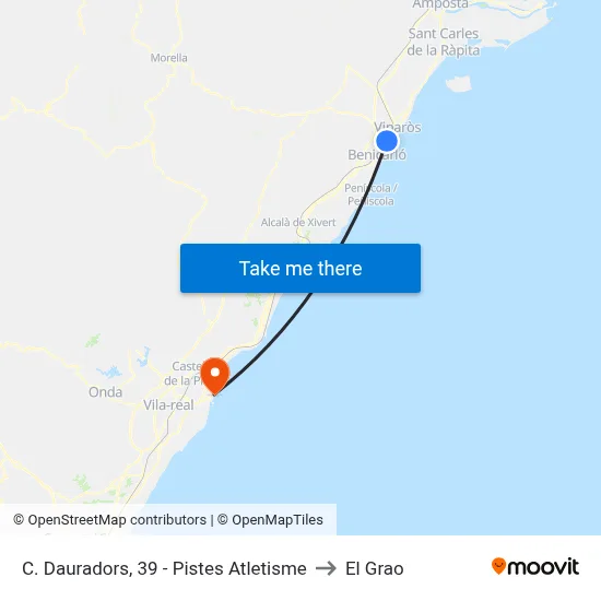 C. Dauradors, 39 - Pistes Atletisme to El Grao map