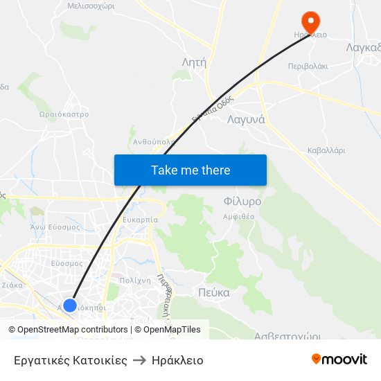 Εργατικές Κατοικίες to Ηράκλειο map