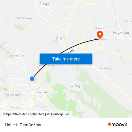 Lidl to Περιβολάκι map
