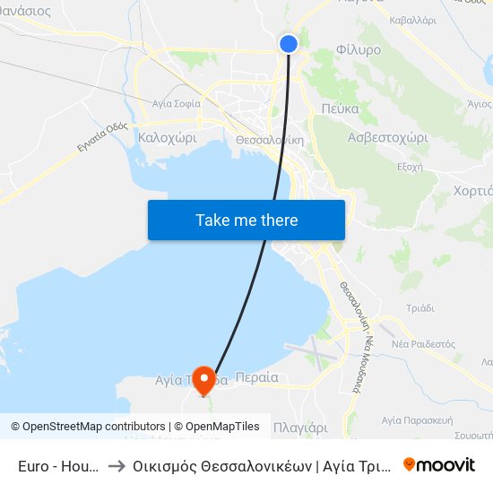 Euro - House to Οικισμός Θεσσαλονικέων | Αγία Τριάδα map
