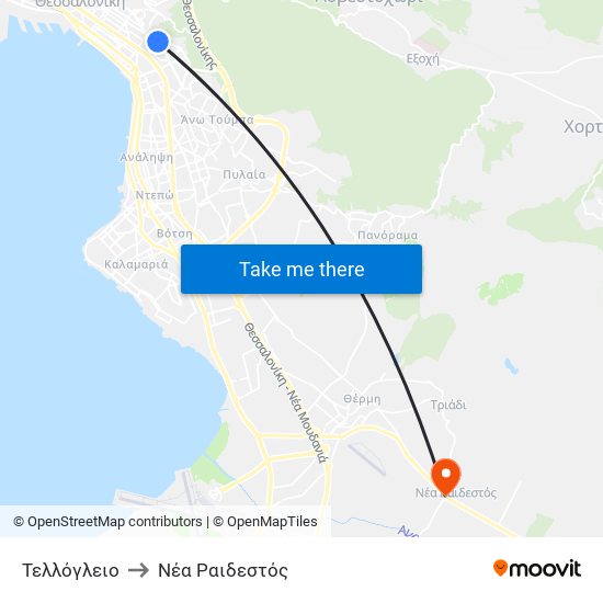 Τελλόγλειο to Νέα Ραιδεστός map