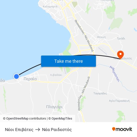 Νέοι Επιβάτες to Νέα Ραιδεστός map