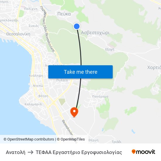 Ανατολή to ΤΕΦΑΑ Εργαστήριο Εργοφυσιολογίας map