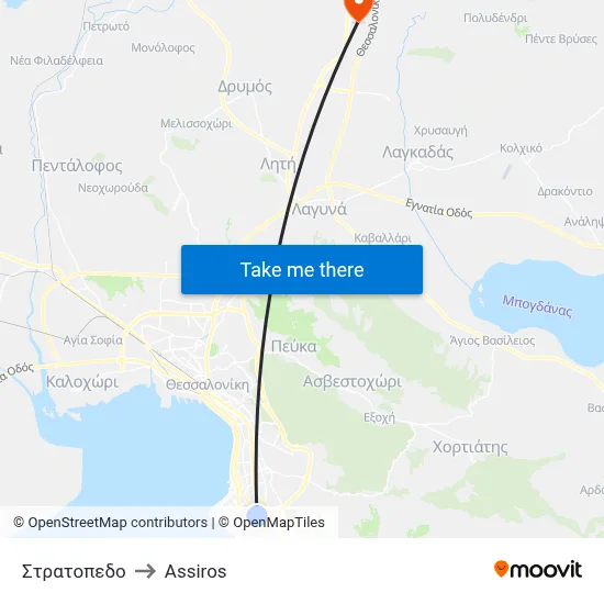 Military Camp to Assiros map