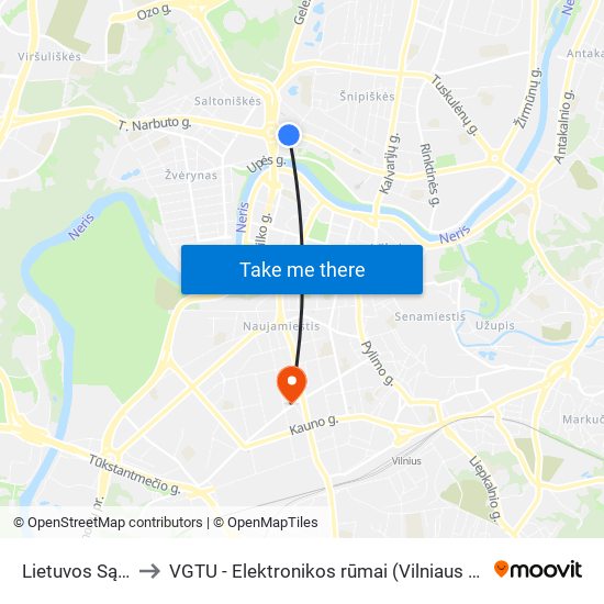 Lietuvos Sąjūdžio Kelias to VGTU - Elektronikos rūmai (Vilniaus Gedimino technikos universitetas) map
