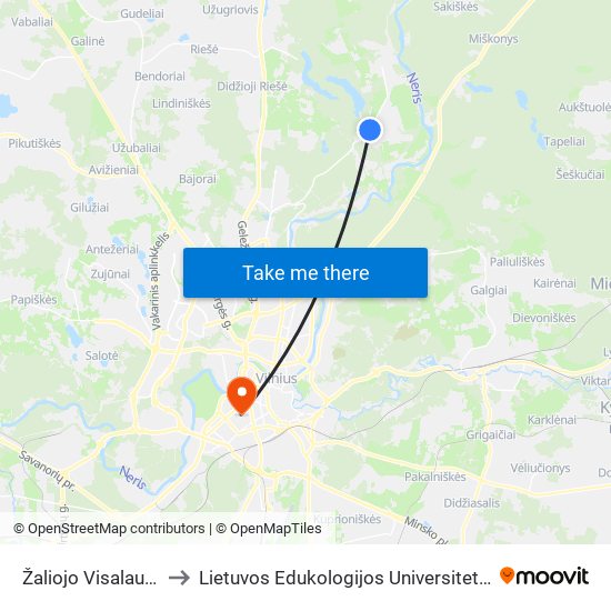 Žaliojo Visalaukio St. to Lietuvos Edukologijos Universitetas II Rumai map