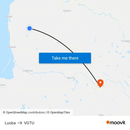 Luoba to VGTU map