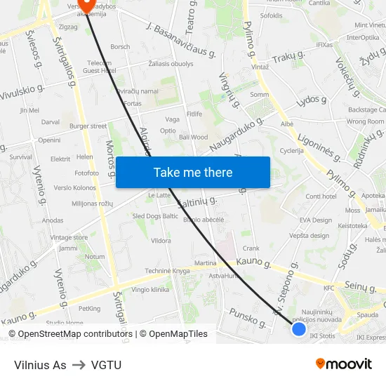 Vilnius As to VGTU map