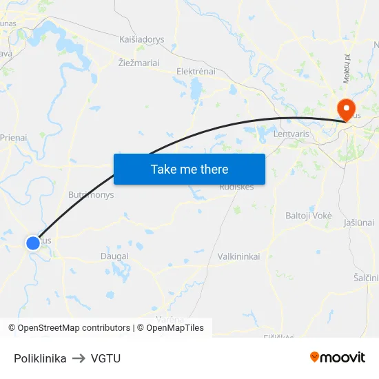 Poliklinika to VGTU map