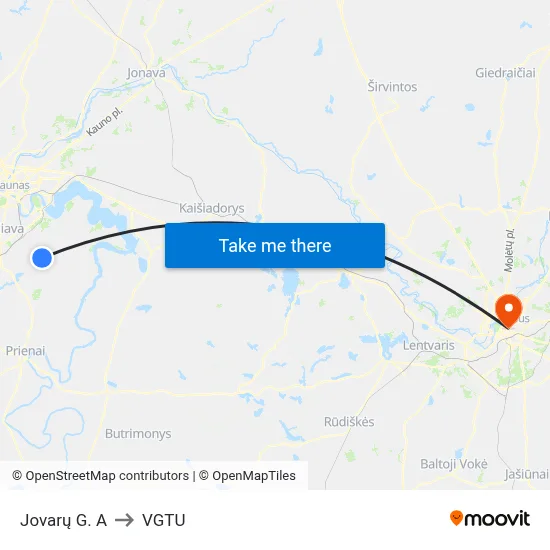 Jovarų G. A to VGTU map