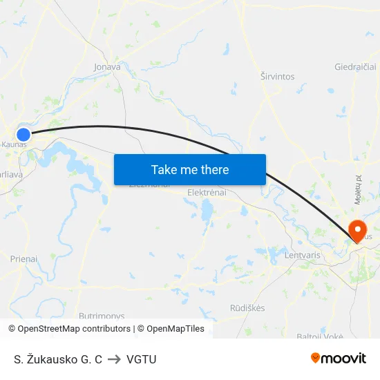 S. Žukausko G. C to VGTU map