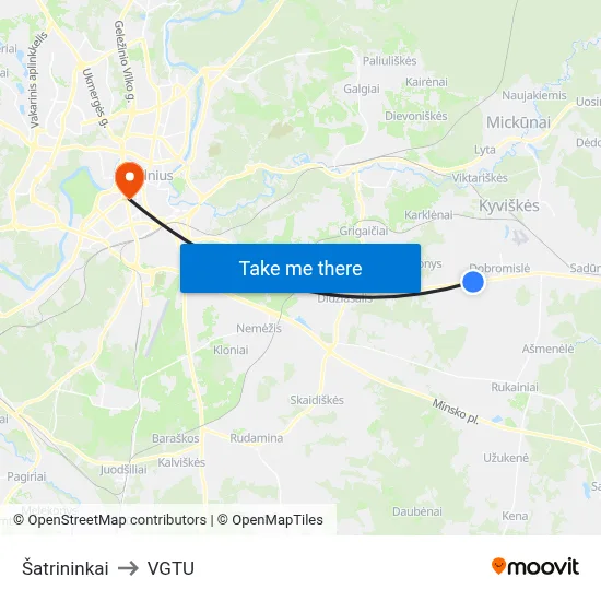 Šatrininkai to VGTU map