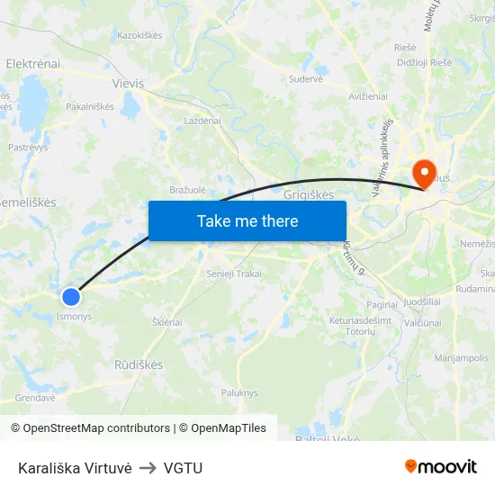 Karališka Virtuvė to VGTU map