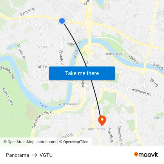 Panorama to VGTU map