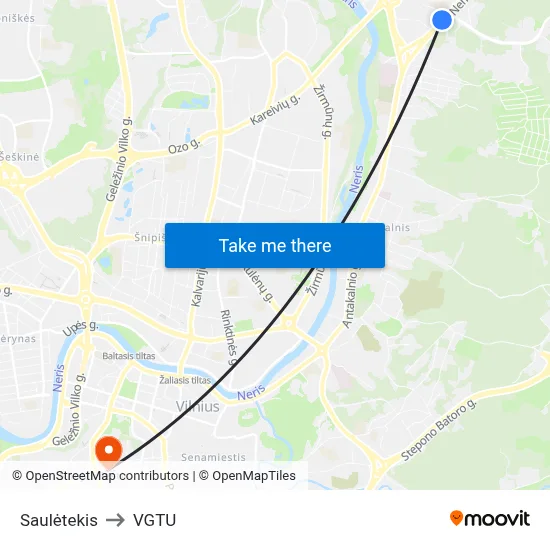 Saulėtekis to VGTU map